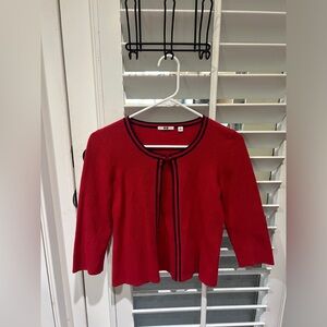 Uniqlo Red Cardigan